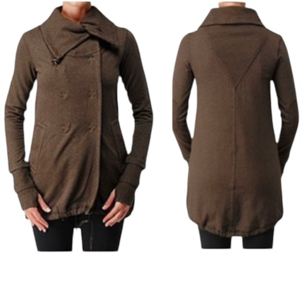 Lululemon Gratitude Wrap Jacket French Terry Cotton Cardigan Stretch Pockets Top